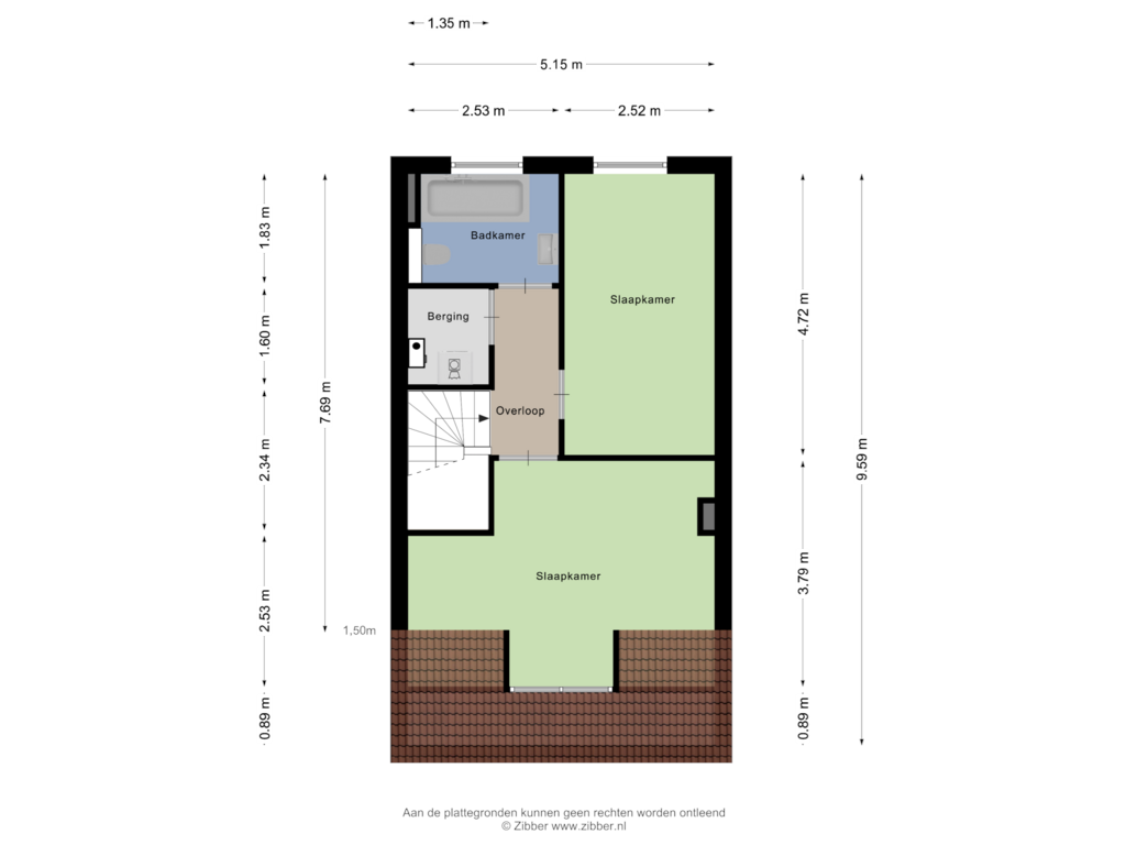 Bekijk plattegrond van Derde Verdieping van Sophiakade 45