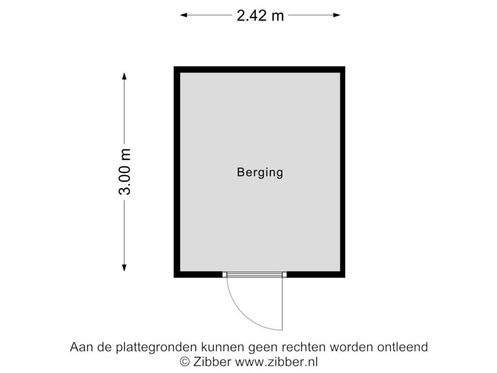 Bekijk plattegrond van Berging van Sophiakade 45