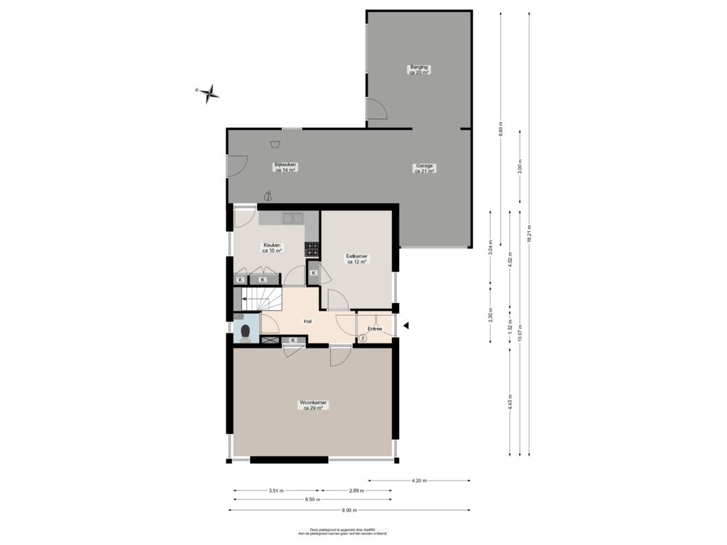 Bekijk plattegrond van Begane grond van Oosterstraat 58