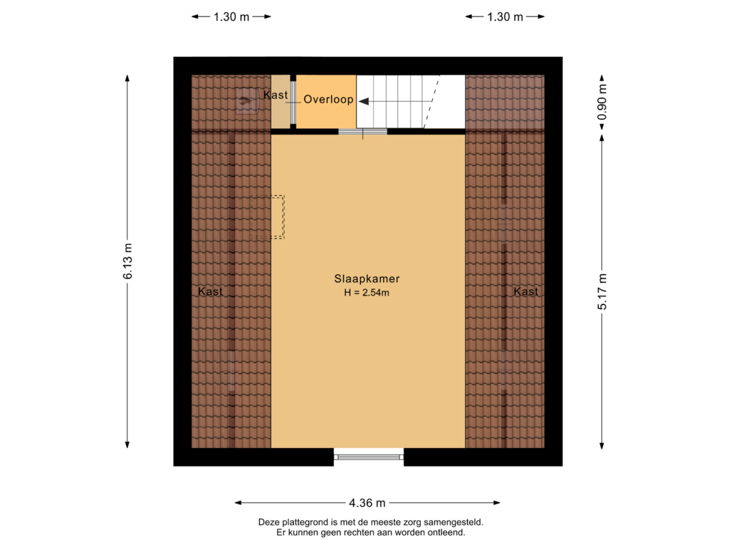 Bekijk plattegrond van Tweede verdieping van Carmelietenstraat 16