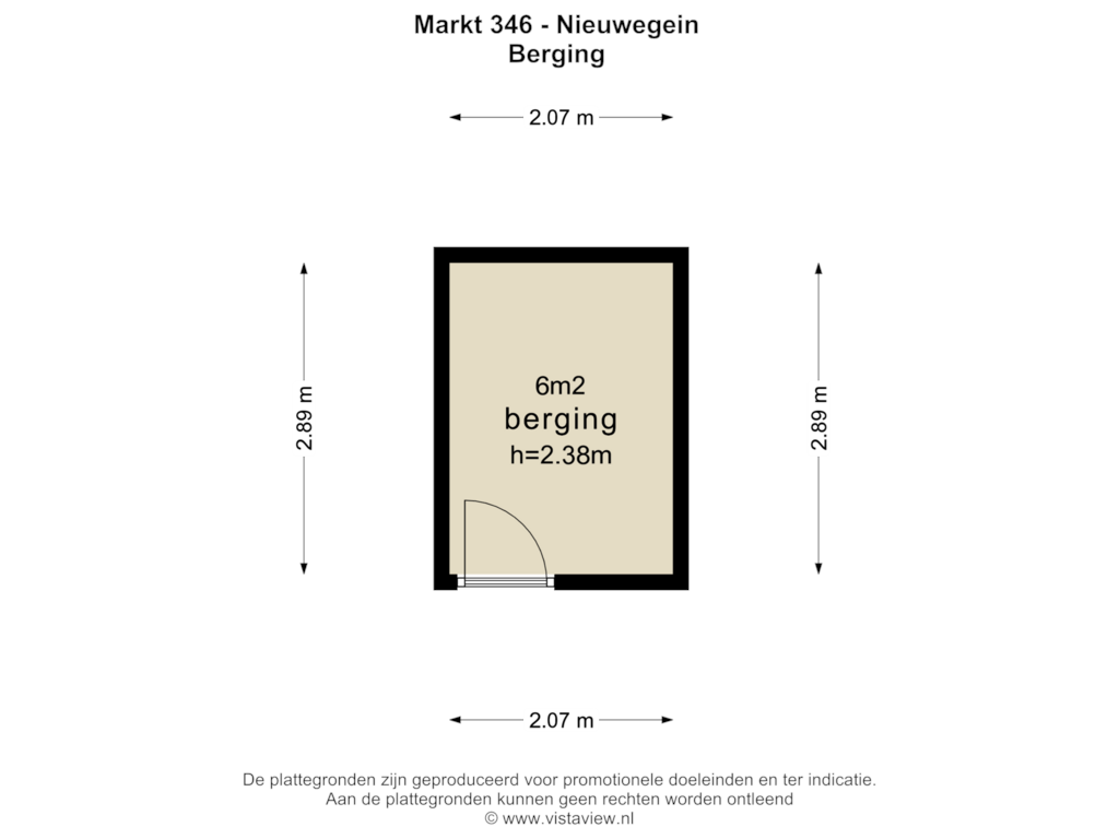 Bekijk plattegrond van BERGING van Markt 346