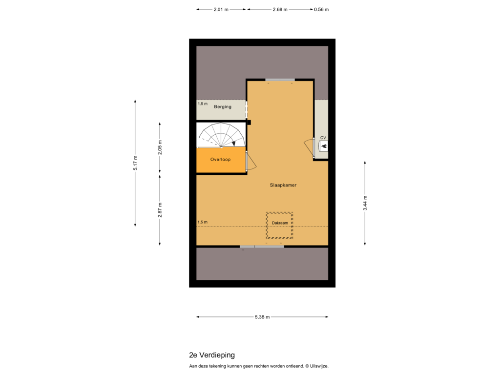 Bekijk plattegrond van 2e Verdieping van Mondriaanlaan 5