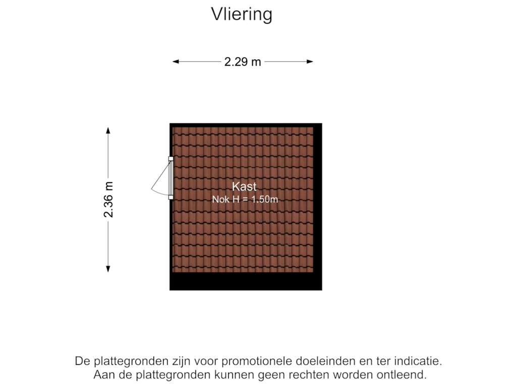 View floorplan of Vliering of Fruitlaan 8