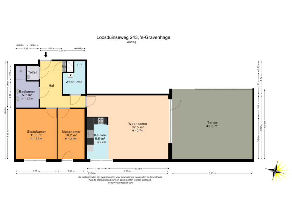 Bekijk plattegrond van Woning van Loosduinseweg 243