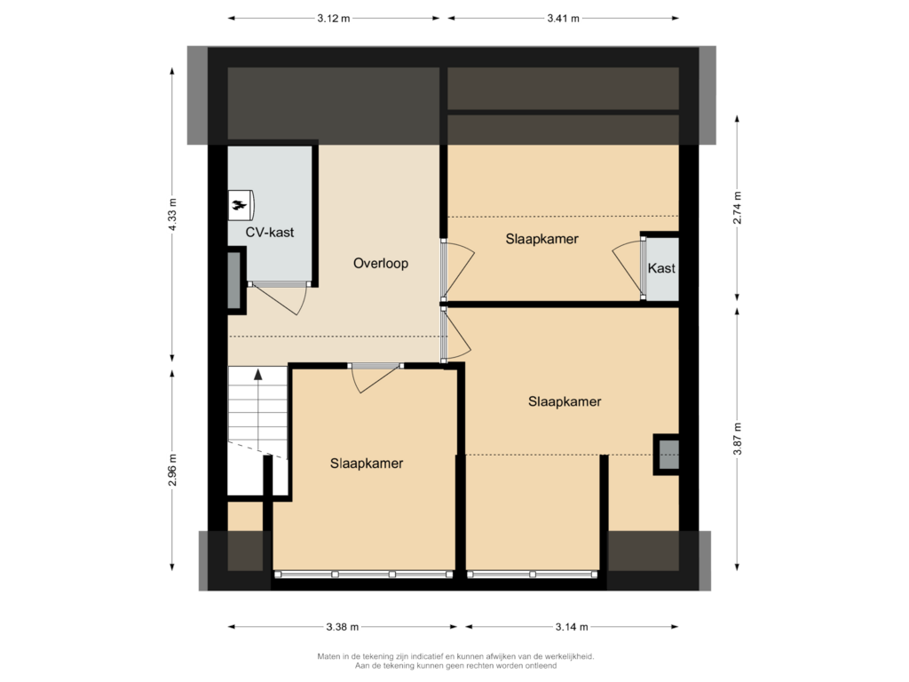 Bekijk plattegrond van Verdieping van Jakob Brasserstraat 11