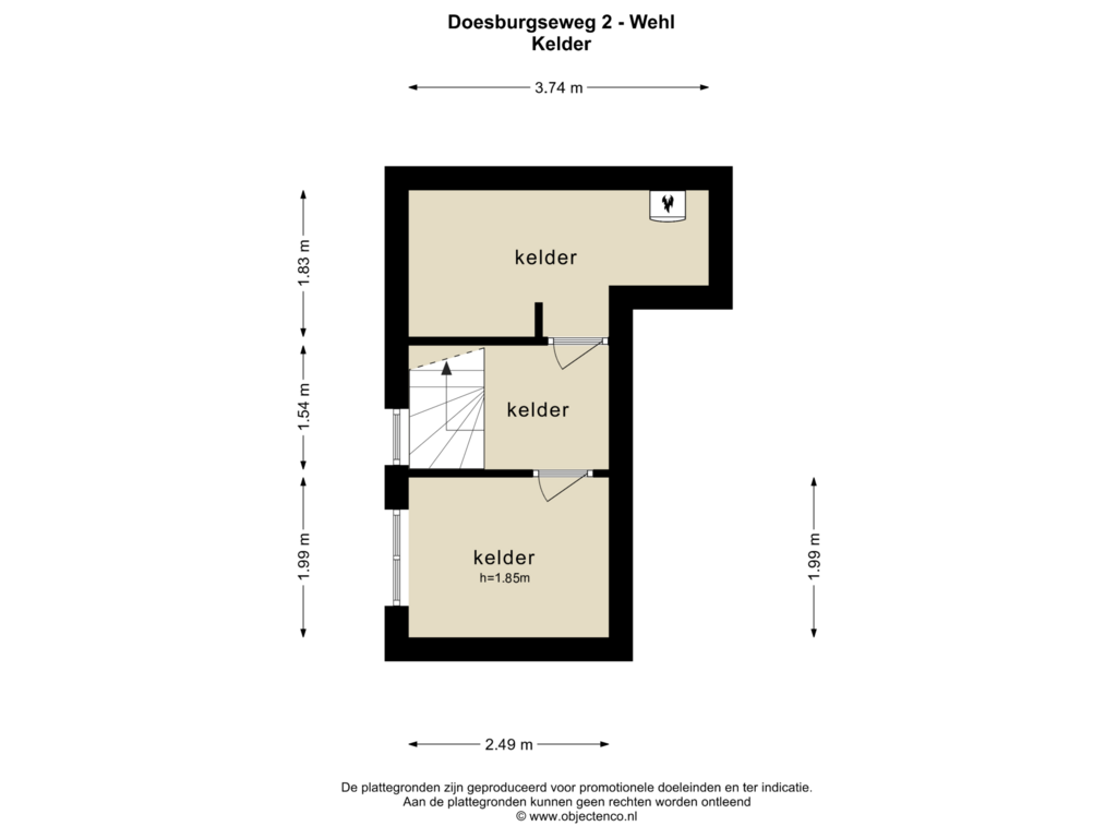 View floorplan of KELDER of Doesburgseweg 2