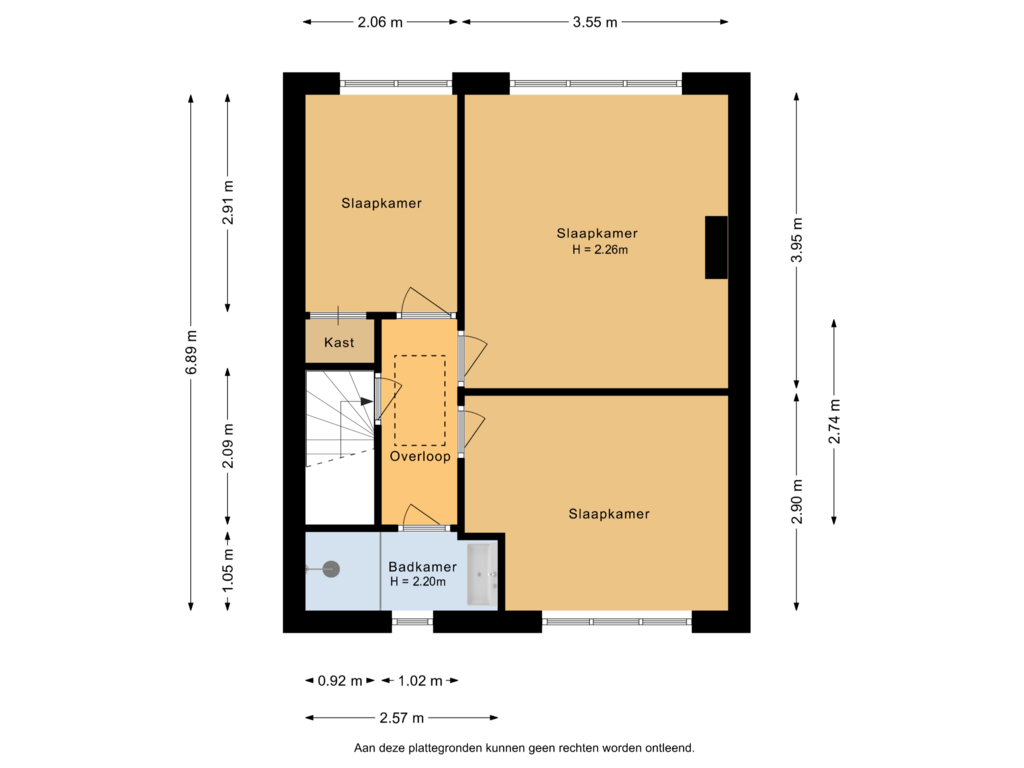 View floorplan of Eerste verdieping of Geert Veenhuizenstraat 35