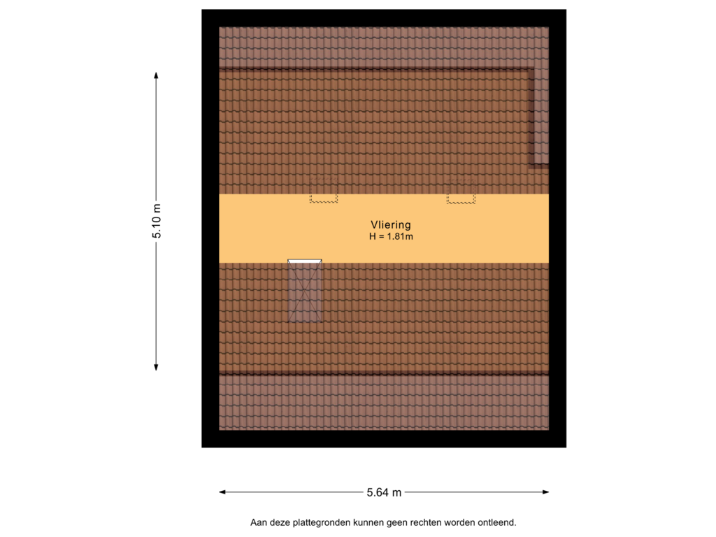 View floorplan of Vliering of Geert Veenhuizenstraat 35