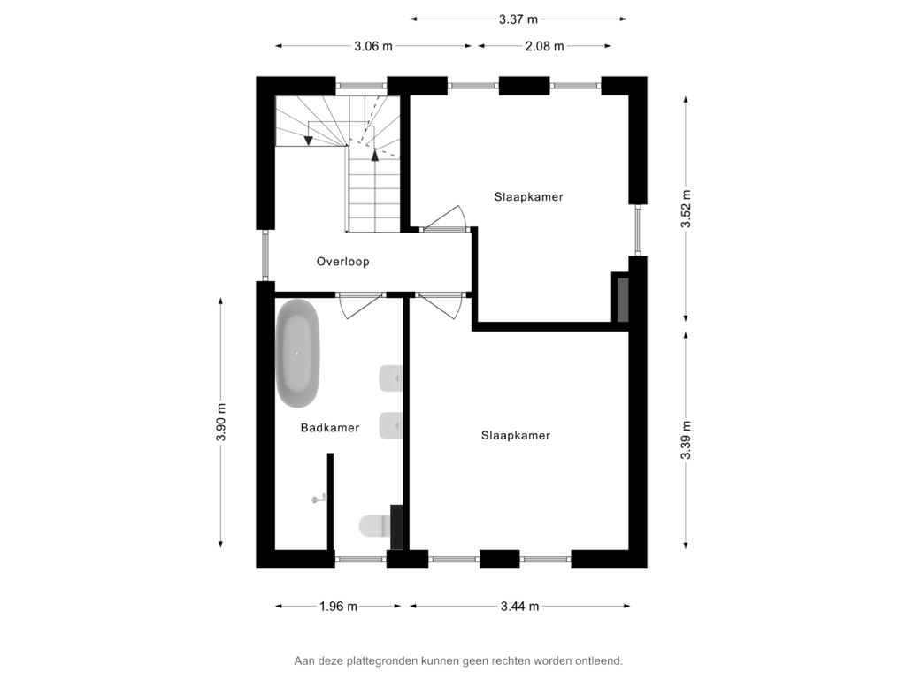 View floorplan of Eerste verdieping of van Rijckevorsellaan 25