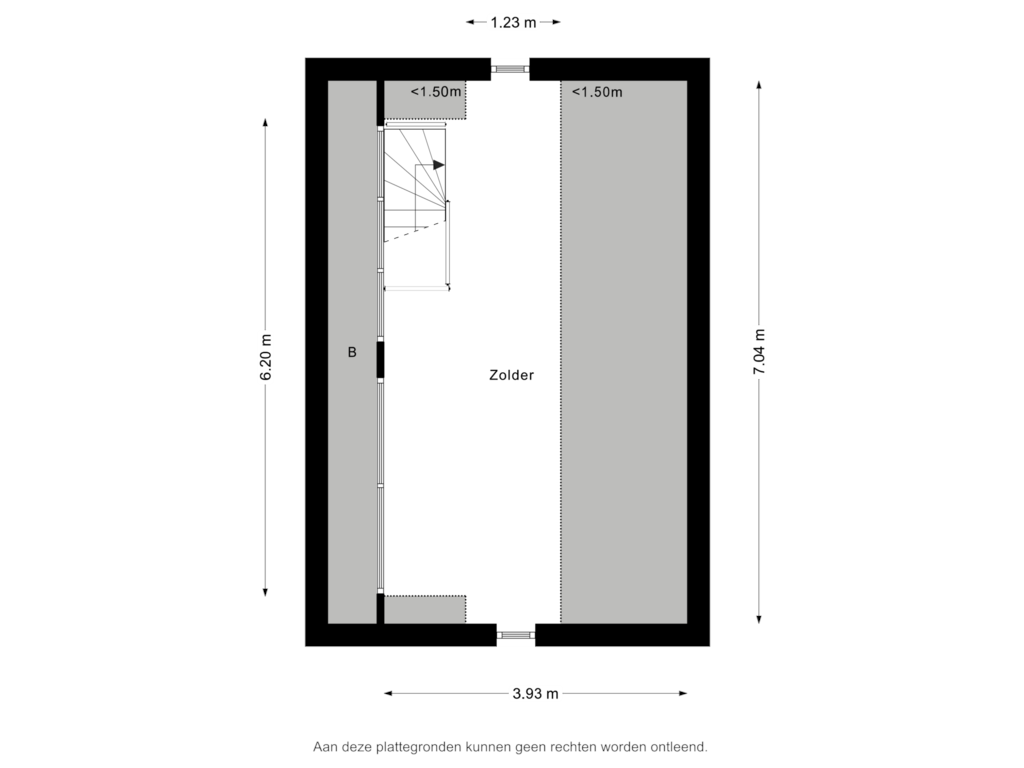 View floorplan of Tweede verdieping of van Rijckevorsellaan 25