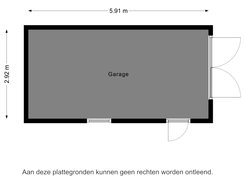 View floorplan of Garage of van Rijckevorsellaan 25