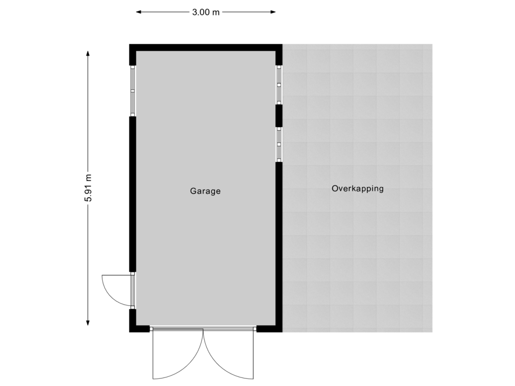 Bekijk plattegrond van Garage van Emelaarseweg 1-A