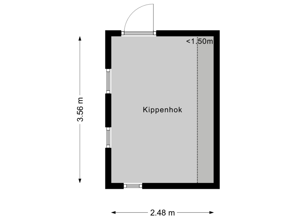 Bekijk plattegrond van Kippenhok van Emelaarseweg 1-A