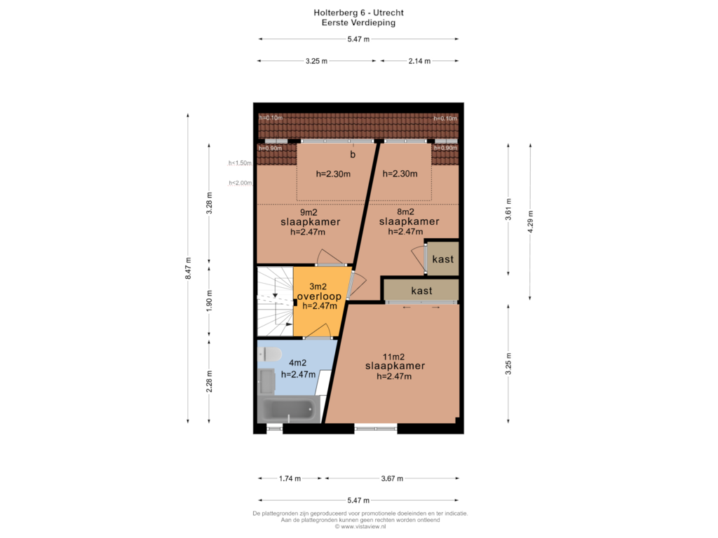 Bekijk plattegrond van EERSTE VERDIEPING van Holterberg 6