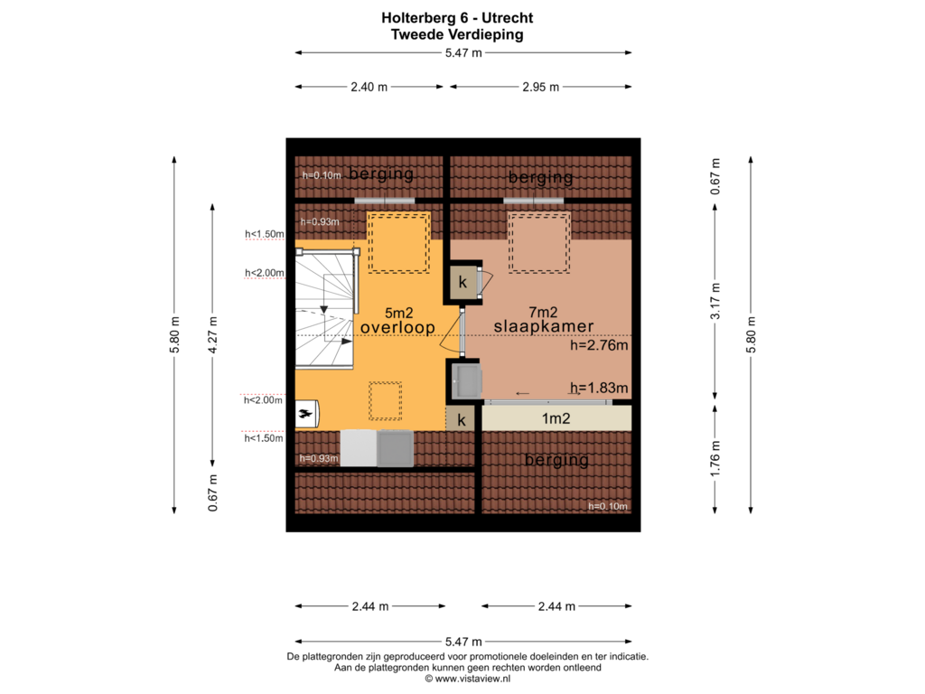 Bekijk plattegrond van TWEEDE VERDIEPING van Holterberg 6