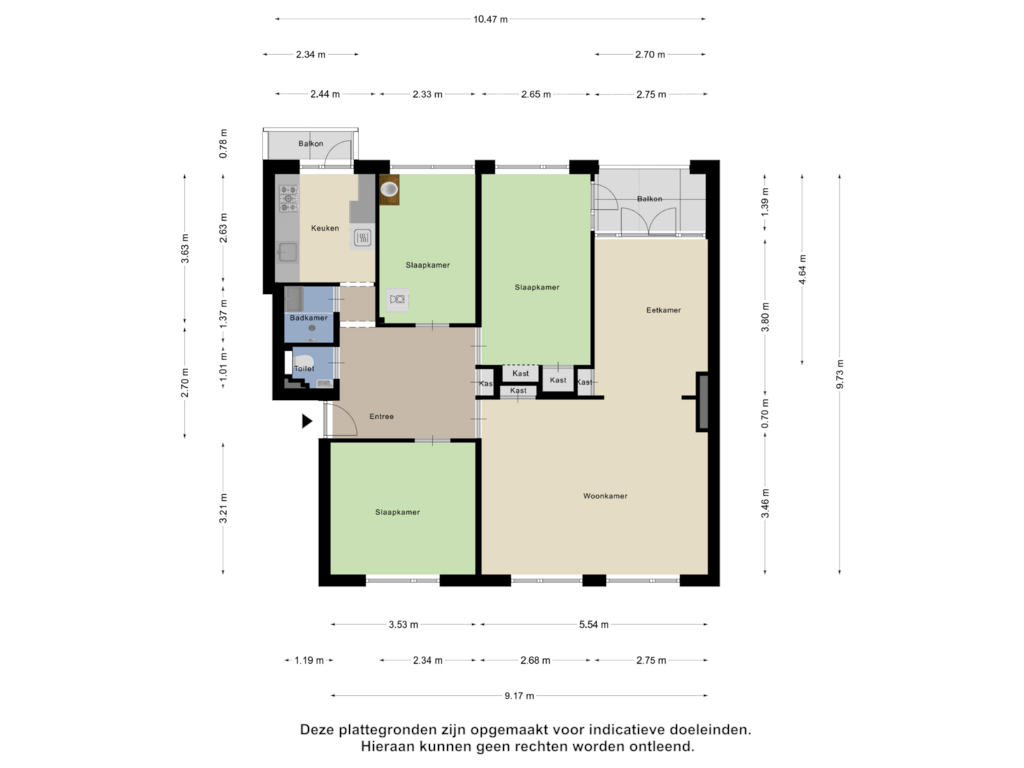 View floorplan of Appartement of Dr. Struyckenstraat 13-A