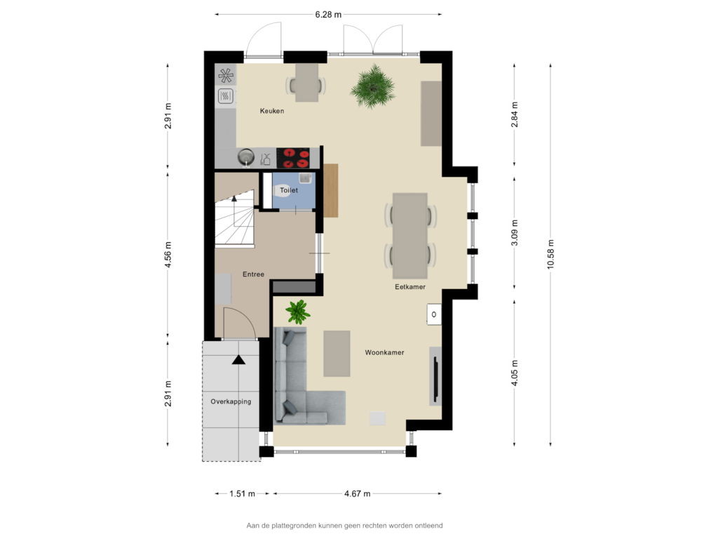 Bekijk plattegrond van Begane Grond van Bluesroute 106