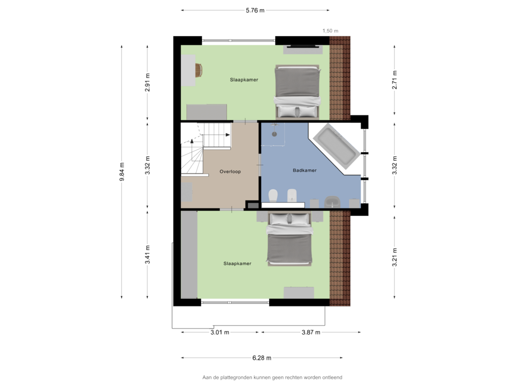 Bekijk plattegrond van Eerste verdieping van Bluesroute 106