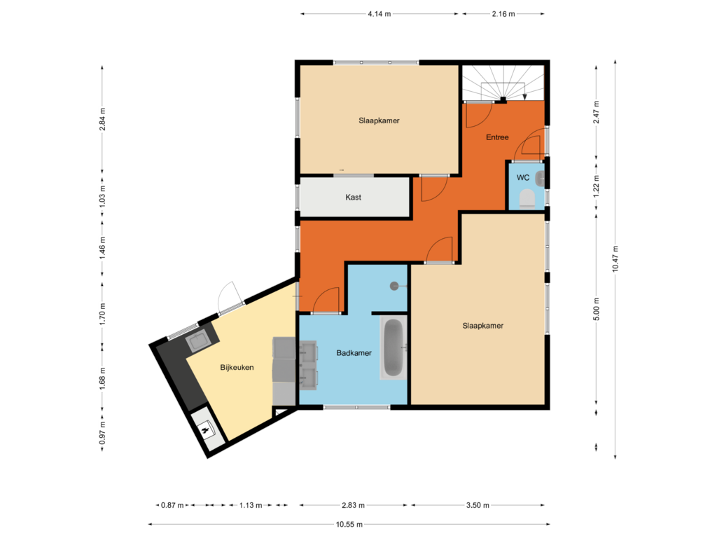 Bekijk plattegrond van Begane grond van Prins Bernhardstraat 2