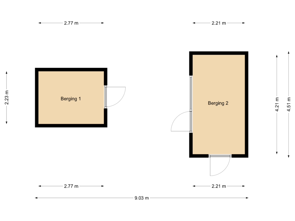 Bekijk plattegrond van Berging van Prins Bernhardstraat 2