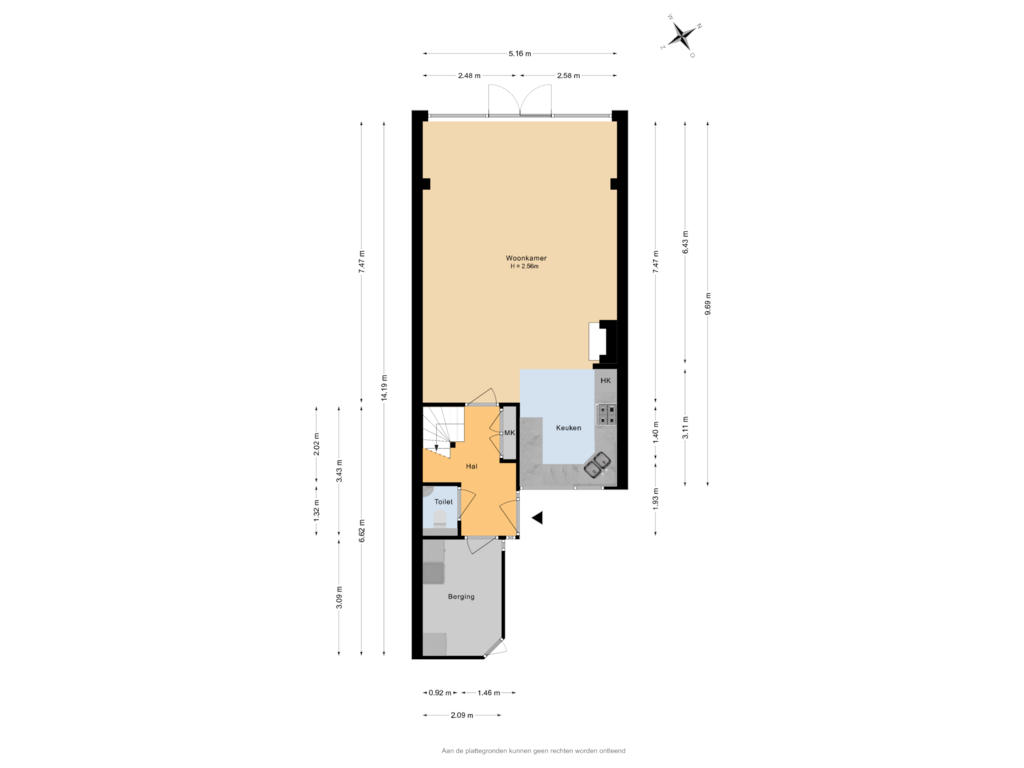 View floorplan of Begane grond of Maris 26