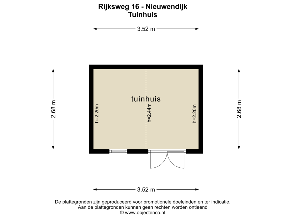 View floorplan of TUINHUIS of Rijksweg 16