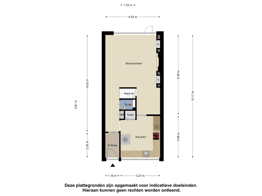 Bekijk plattegrond van Begane Grond van Kantershof 434