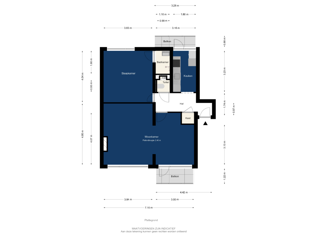 Bekijk plattegrond van Plattegrond van Van Karnebeekstraat 111