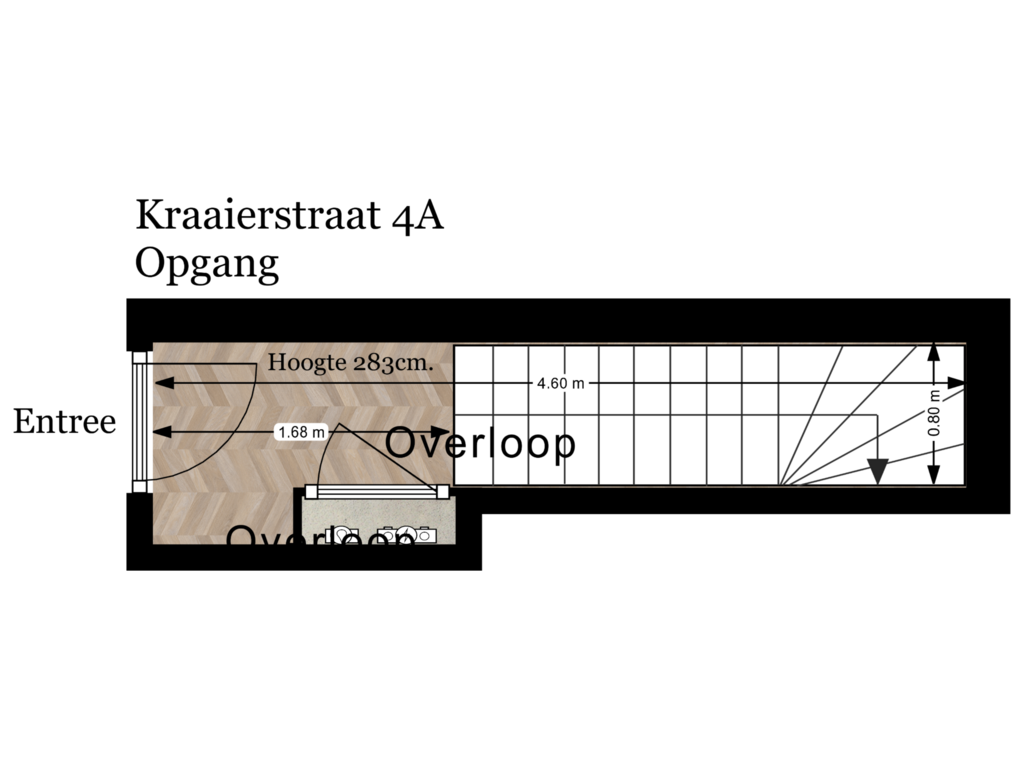 View floorplan of Opgang of Kraaierstraat 4-A