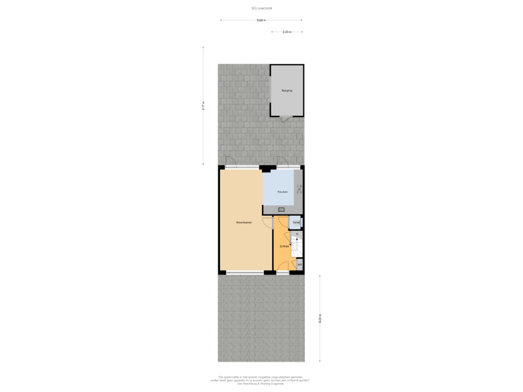 View floorplan of BG overzicht of Da Costastraat 100