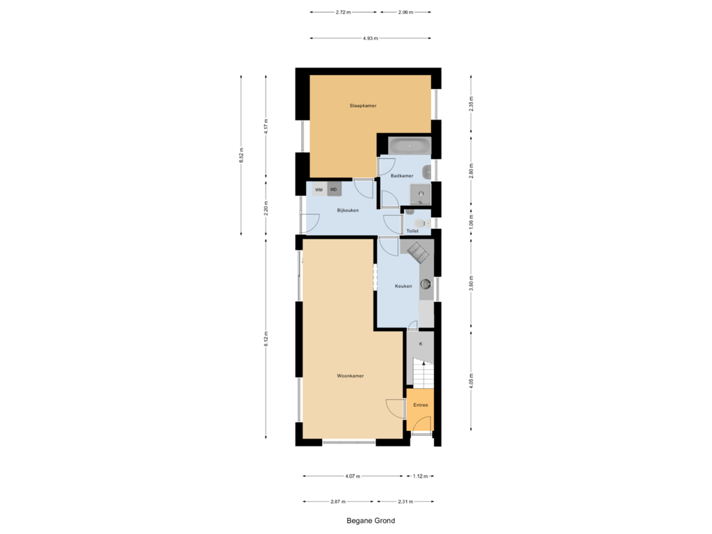 View floorplan of Begane Grond of Bangert 7