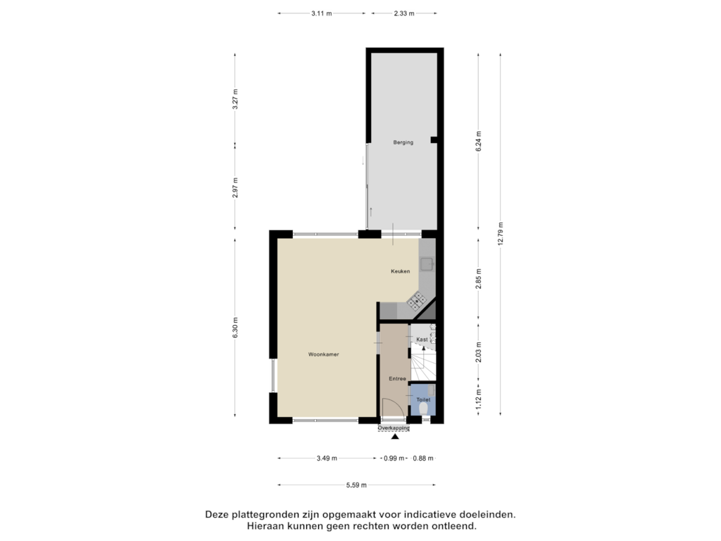 View floorplan of Begane Grond of Wilhelminastraat 7