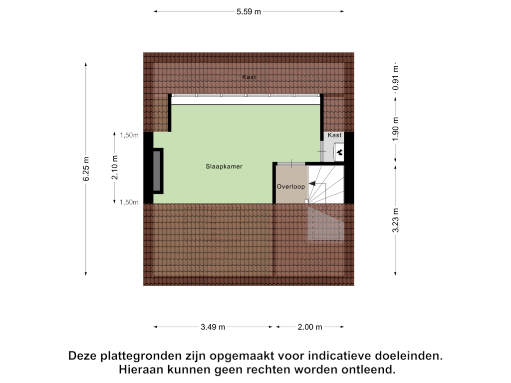 View floorplan of Tweede Verdieping of Wilhelminastraat 7