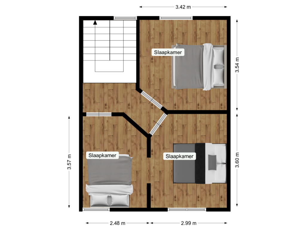 Bekijk plattegrond van 1e verdieping van Wilhelminastraat 111