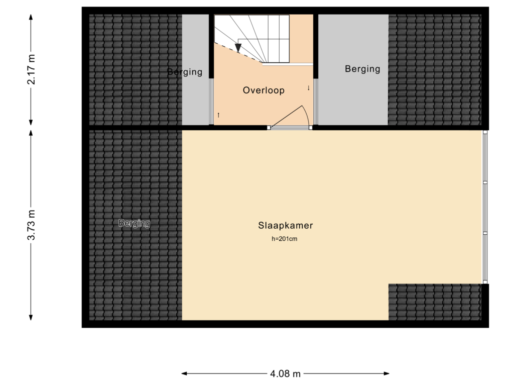 View floorplan of 2e Verdieping of Mauritsstraat 6