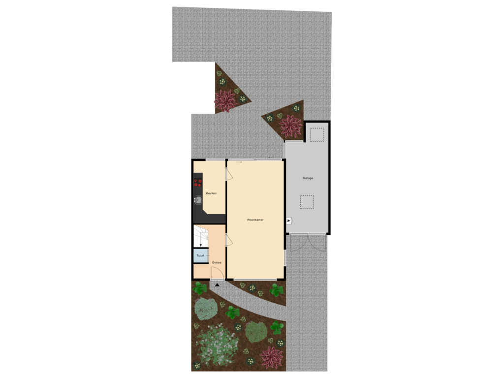 View floorplan of Kadastrale Kaart of Mauritsstraat 6