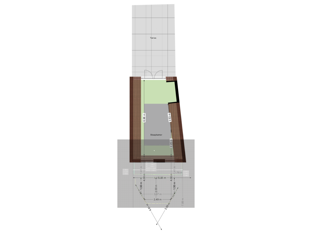 Bekijk plattegrond van Tweede Verdieping (copy) van Deurningerstraat 5