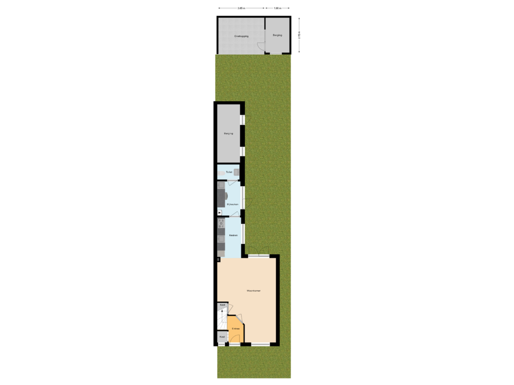 Bekijk plattegrond van Situatie van 2e Loosterweg 66