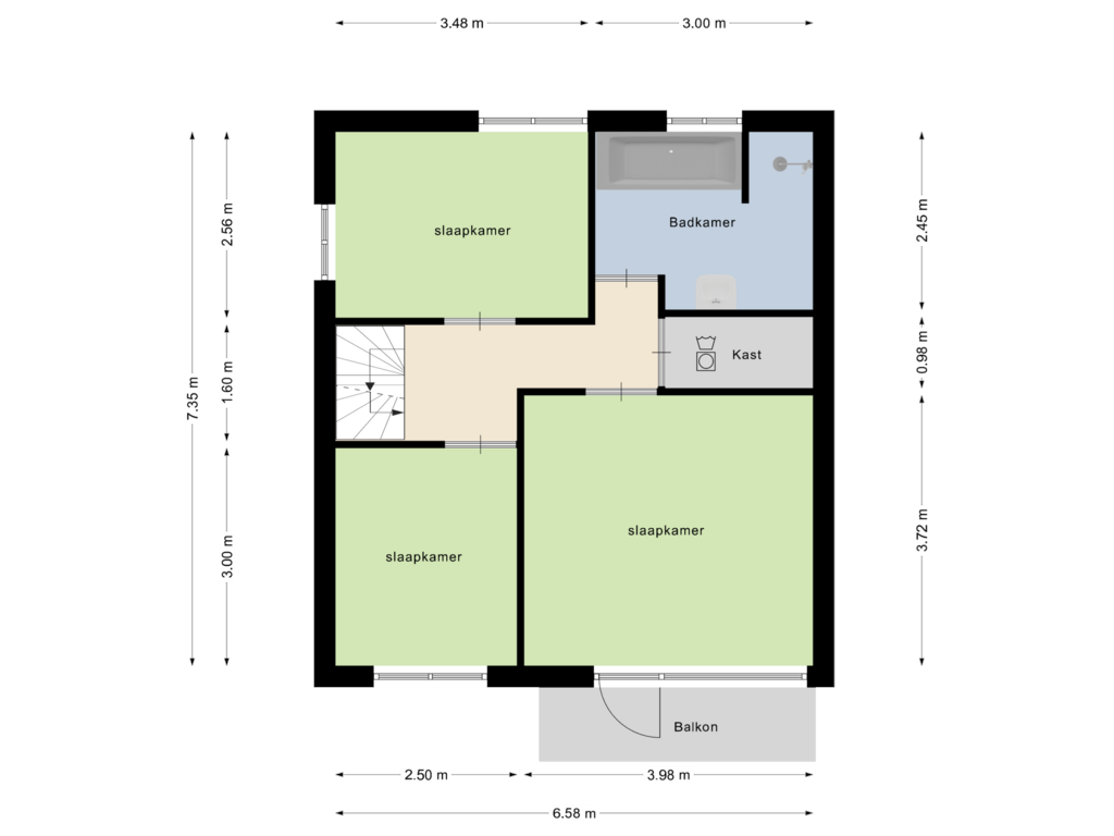 Bekijk plattegrond van Eerste verdieping van Baron van Hövelllaan 5