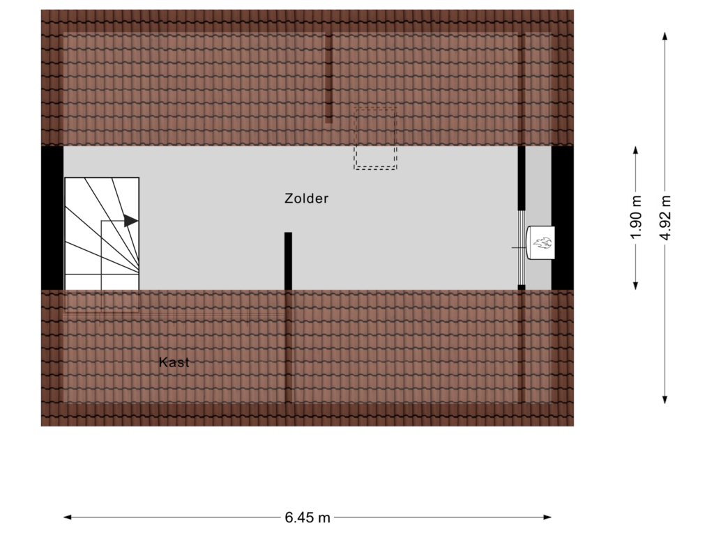 Bekijk plattegrond van Tweede verdieping van Baron van Hövelllaan 5