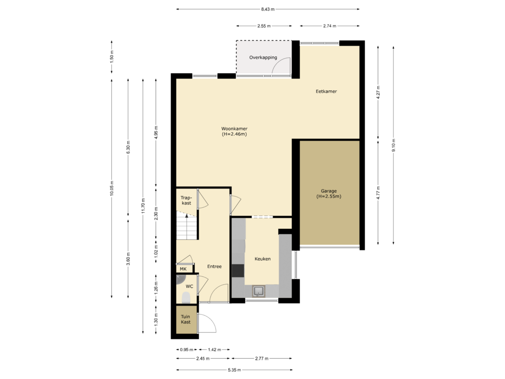 Bekijk plattegrond van begane grond van Pruimengaarde 23