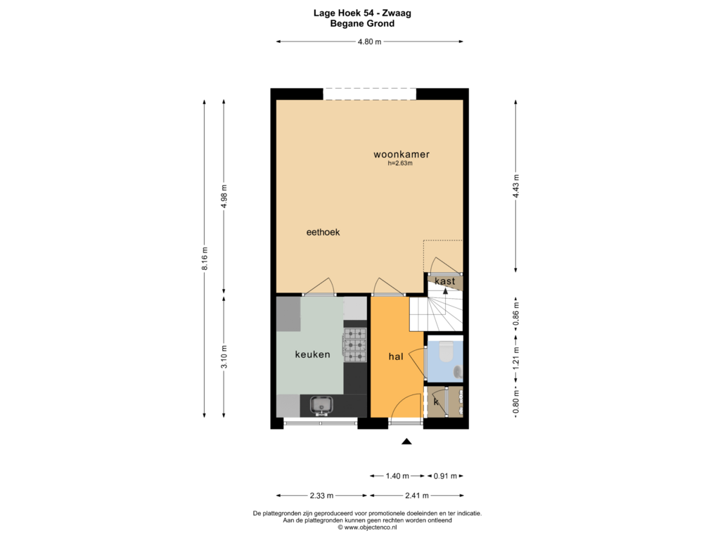 View floorplan of BEGANE GROND of Lage Hoek 54