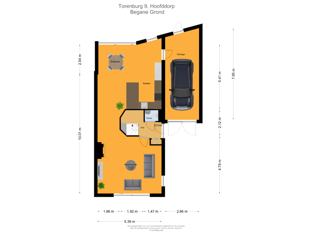 Bekijk plattegrond van Begane Grond van Torenburg 9