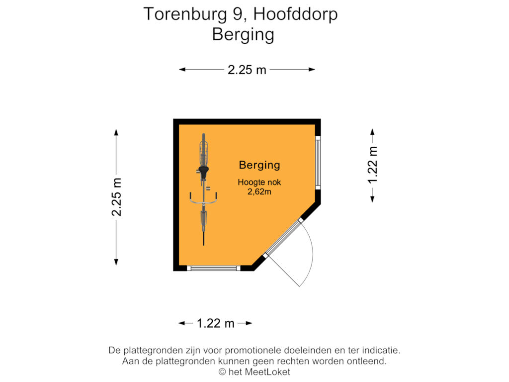 Bekijk plattegrond van Berging van Torenburg 9