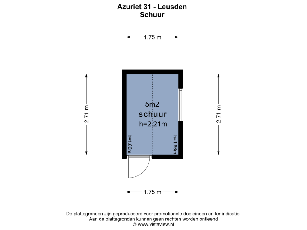 Bekijk plattegrond van SCHUUR van Azuriet 31