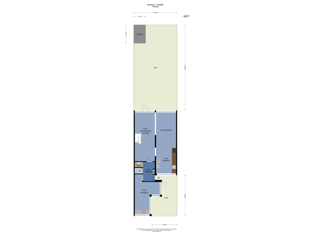 Bekijk plattegrond van PERCEEL van Azuriet 31