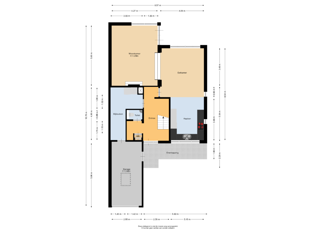 Bekijk plattegrond van Begane grond van Amer 10