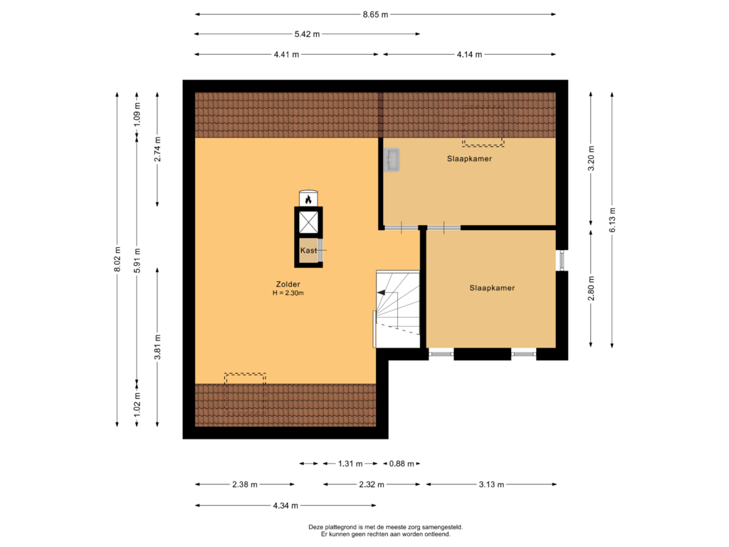 Bekijk plattegrond van Tweede verdieping van Amer 10