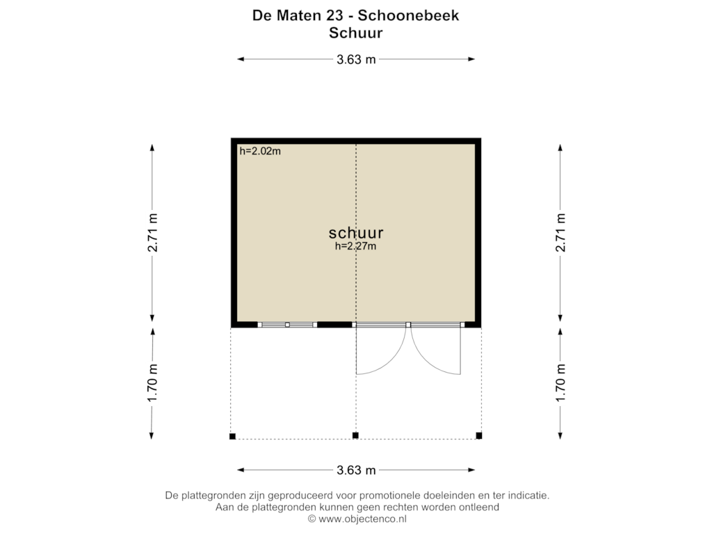 View floorplan of SCHUUR of De Maten 23