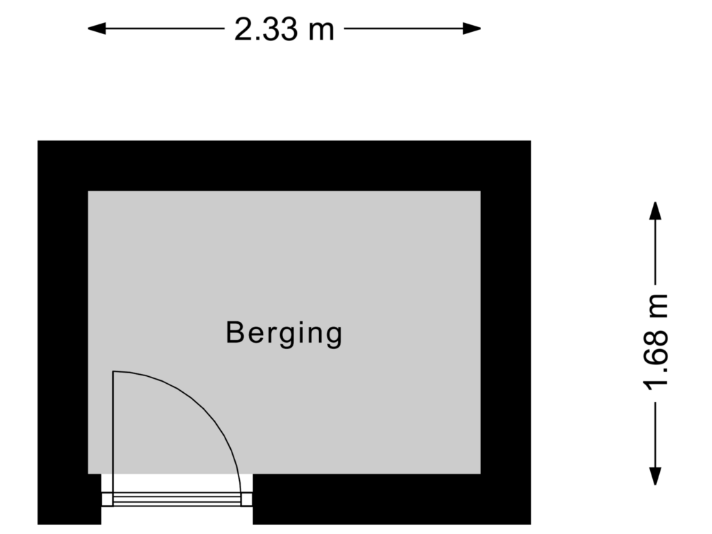 Bekijk plattegrond van Berging van Bikkersweg 40